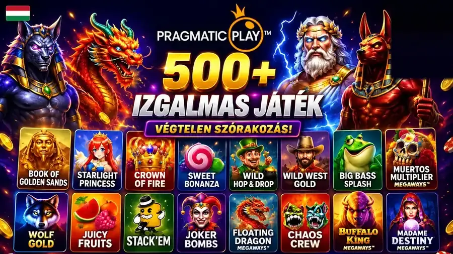 Pragmatic Play játékok: Sweet Bonanza, Big Bass Splash, Wolf Gold és mások