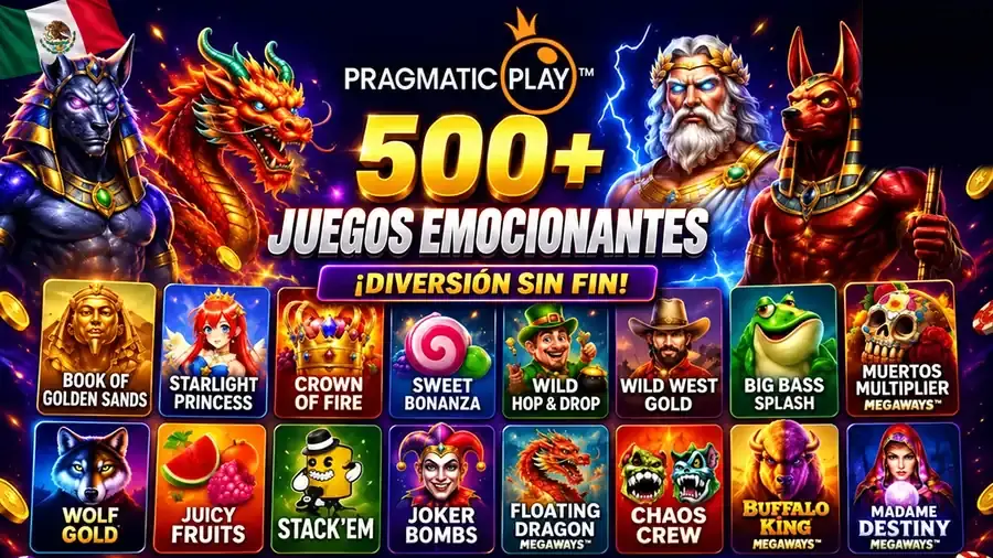 Juegos de Pragmatic Play como Sweet Bonanza, Big Bass Splash y Wolf Gold