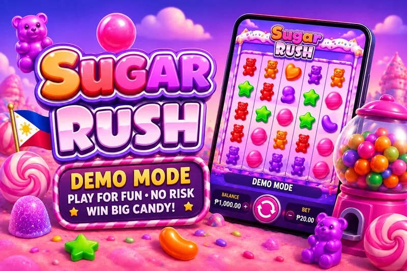 Sugar Rush demo mode in the Philippines with a virtual peso balance